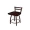 Holland Bar Stool Co 18" Low Back Swivel Vanity Stool, Bronze Finish, Dark Cherry Oak Seat 41118BZDCOak - alternate 1